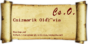 Csizmarik Olívia névjegykártya
